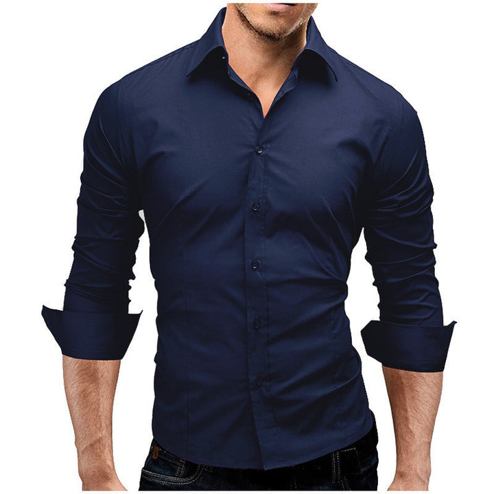 Herren nan tailliertes Businesshemd mit Cutaway-Kragen und Stretch-Baumwollmix Echo Archiv