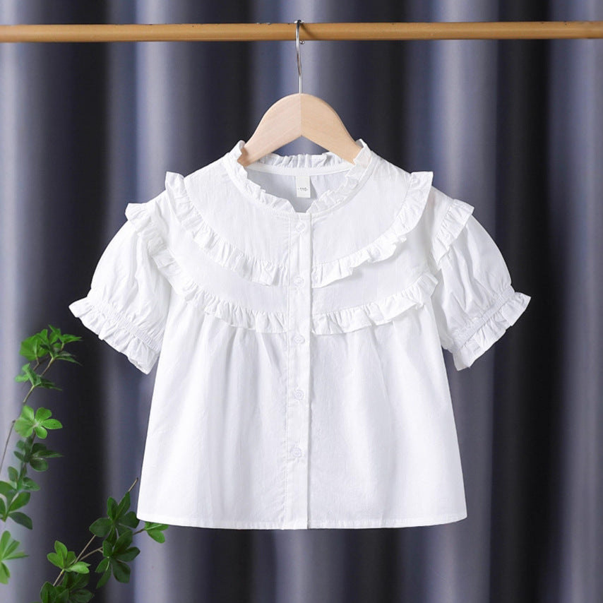 Mädchen Rüschenbluse mit eleganter Knopfleiste Echo Archiv