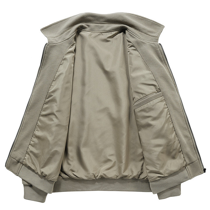 Herren Waffelstrick-Blouson mit Stehkragen, Reißverschluss und Brusttasche Echo Archiv