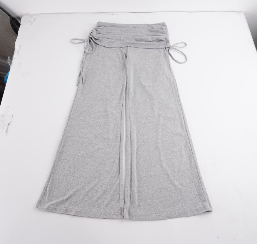 Damen Palazzo-Loungehose mit Raffung-Umschlagbund und Komfortstretch Echo Archiv