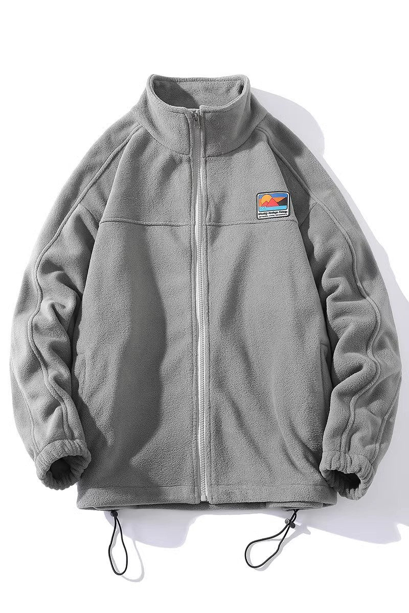 Herren Fleecejacke mit hohem Kragen und praktischen Taschen Echoarchiv