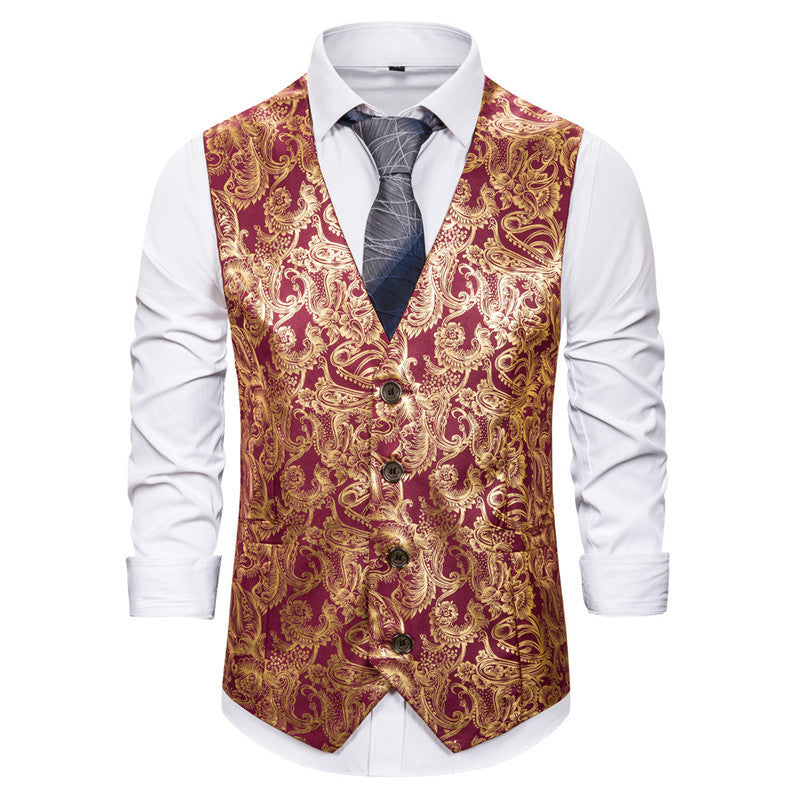 Herren elegante Brokat-Weste im luxuriösen Design Echoarchiv