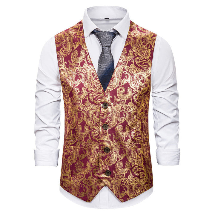 Herren elegante Brokat-Weste im luxuriösen Design Echoarchiv