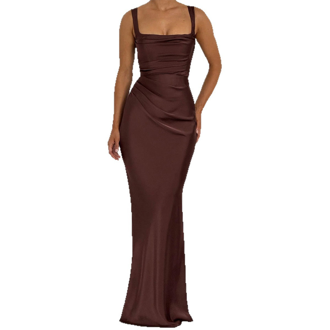 Damen Maxikleid mit elegantem Quadrat-Ausschnitt und figurformendem Design Echo Archiv