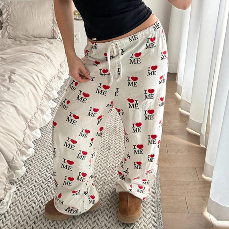 Damen Bequeme Lounge-Hosen mit einzigartigem Motiv Echo Archiv