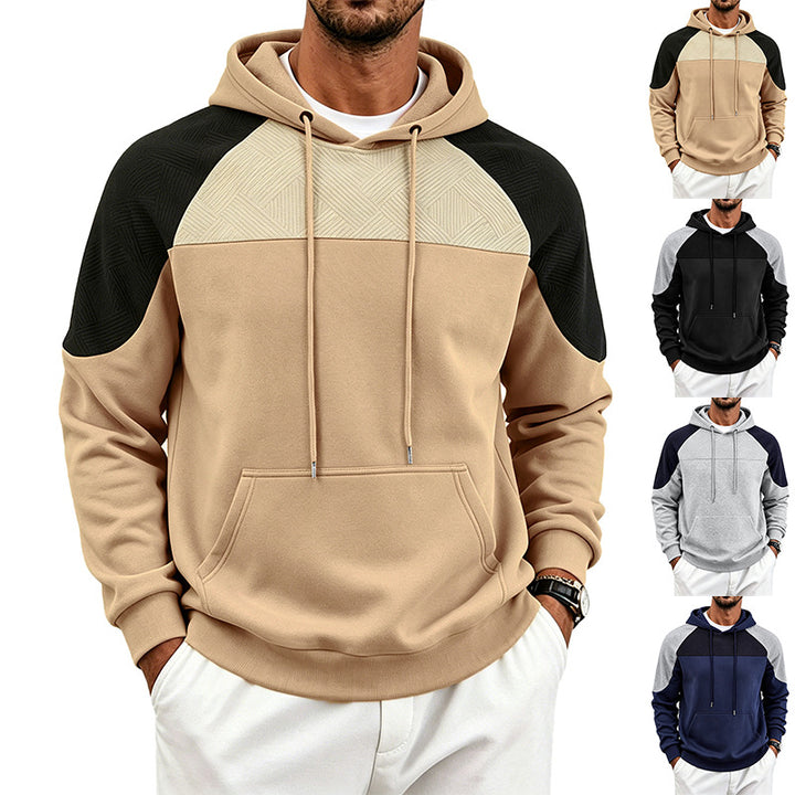 Herren Kapuzenpullover mit strukturierter Schulterpartie und Kängurutasche Echoarchiv