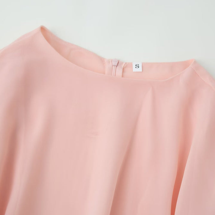 Damen Fließendes Maxikleid mit Cape-Überwurf und mehrlagigem Chiffon-Top Echo Archiv
