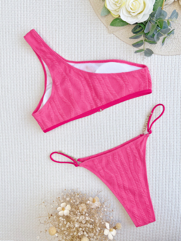 Damen Asymmetrischer Bikini mit trendigen Schnallen Echo Archiv