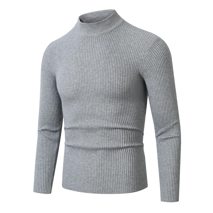 Herren Rollkragenpullover mit geripptem Design Echoarchiv