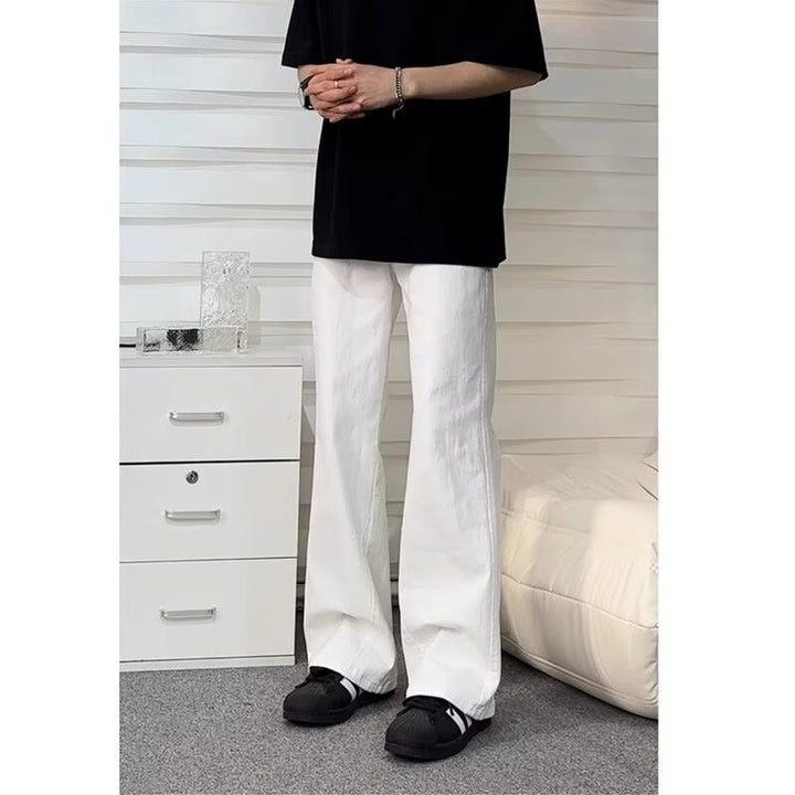 Herren Baumwollmix-Hose mit geradem Bein, lockerem Schnitt und tiefer Leibhöhe Echoarchiv