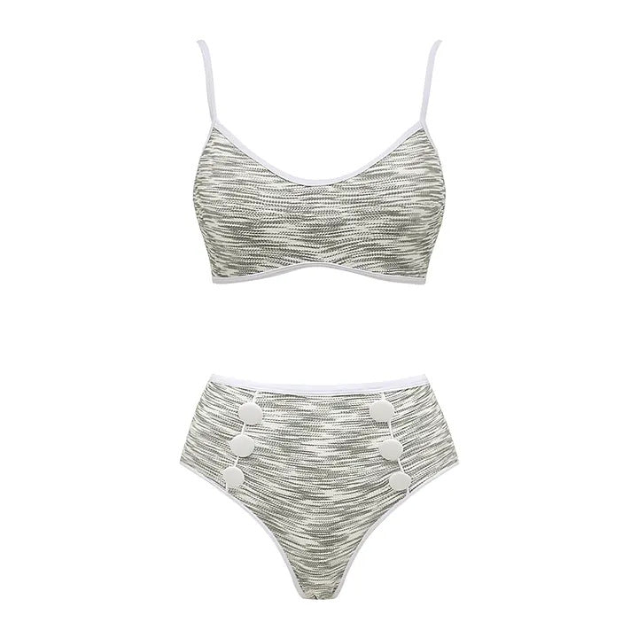 Damen Bikini-Set mit hochtailliertem Höschen und modischem Oberteil Echo Archiv
