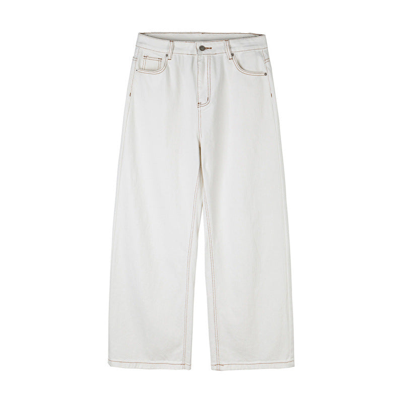 Damen Weite High-Waist Culotte-Jeans mit sichtbaren Kontrastnähten Echo Archiv