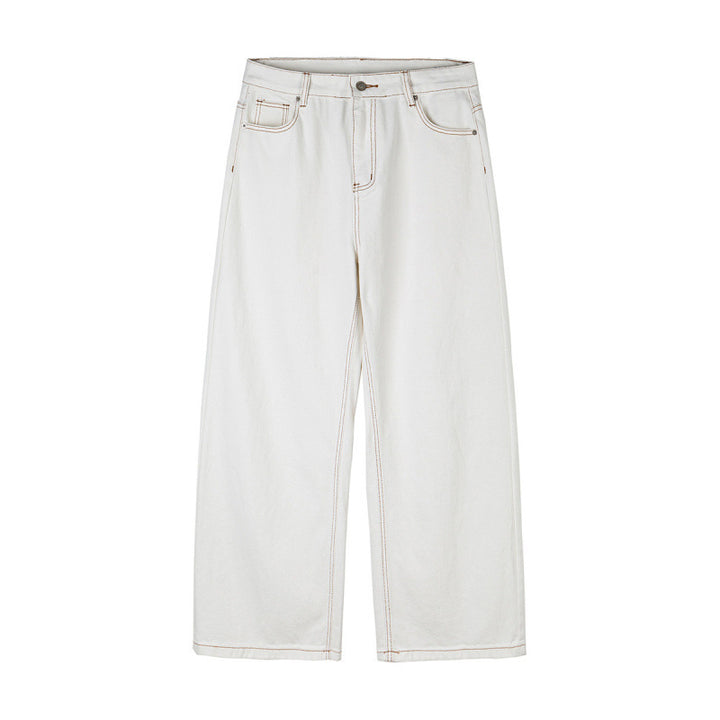 Damen Weite High-Waist Culotte-Jeans mit sichtbaren Kontrastnähten Echo Archiv