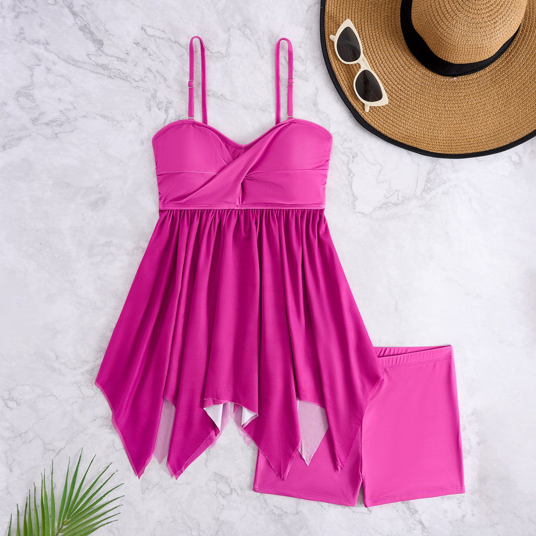 Damen Tankini mit elegantem Drapé und hoch geschnittenen Höschen Echo Archiv