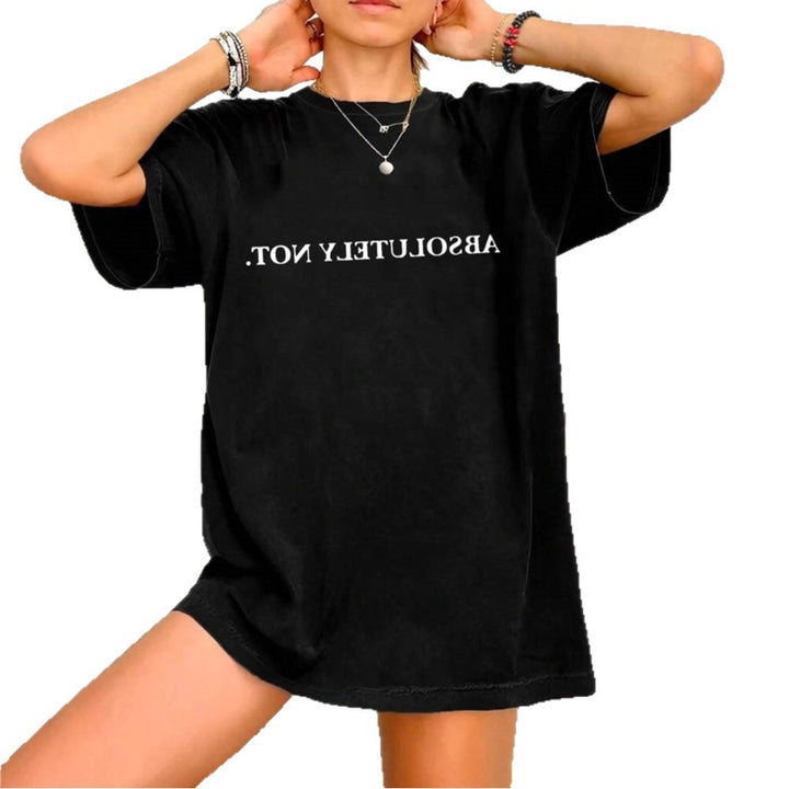 Damen Oversized T-Shirt mit kreativem Statementdruck Echo Archiv