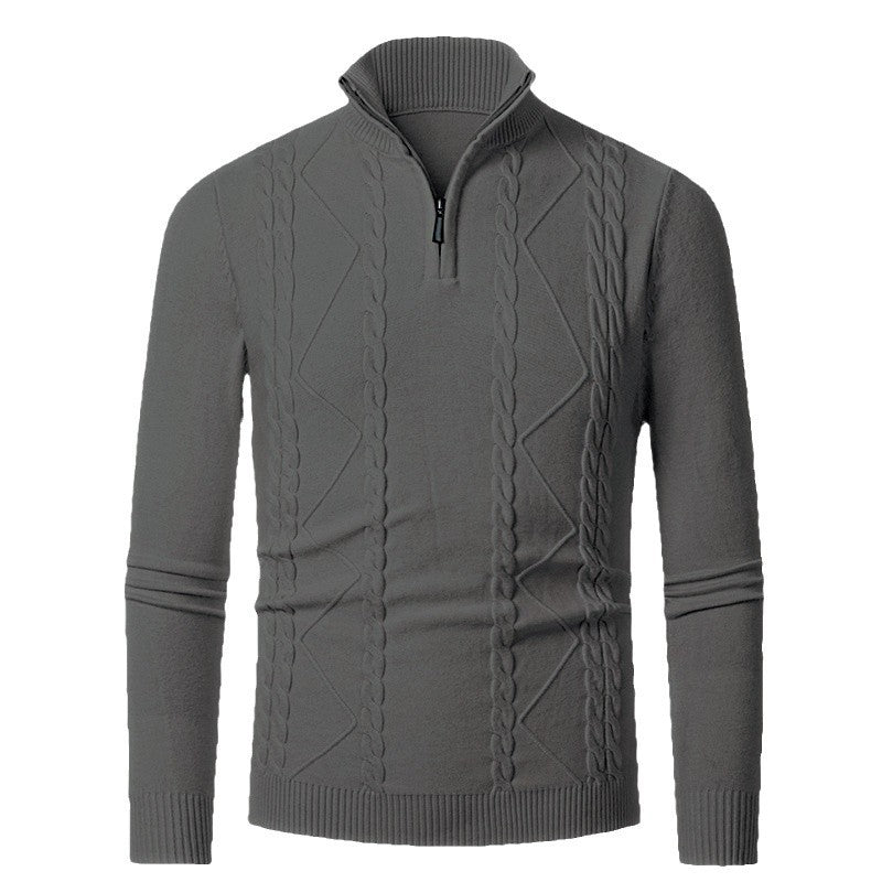 Herren Strickpullover mit modischem Reißverschluss Echoarchiv