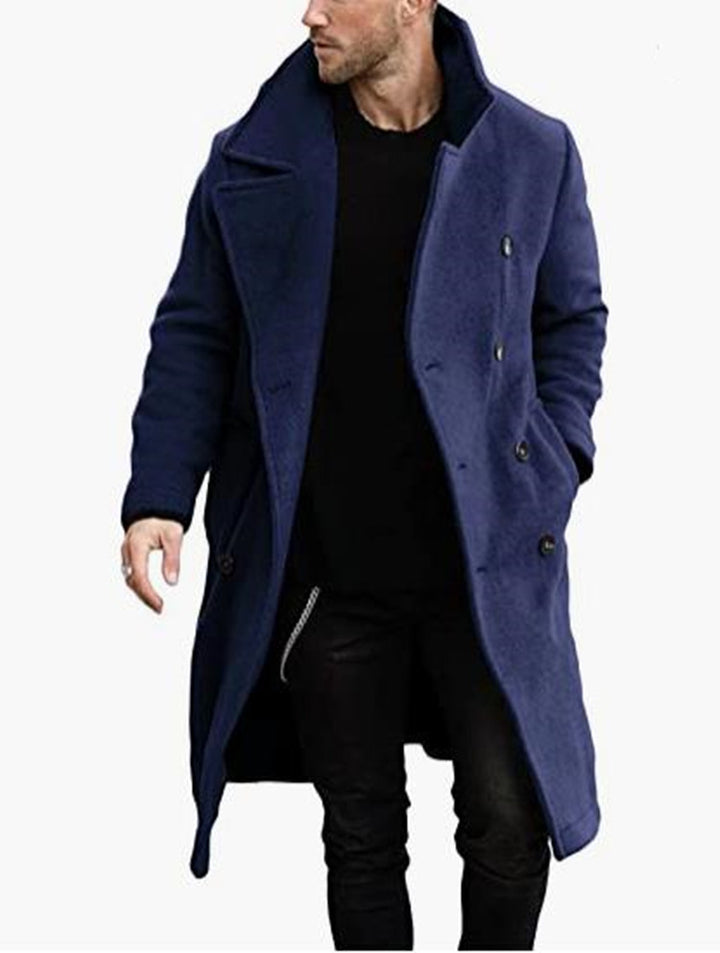 Herren Wollmantel im modernen Doppelknebel-Look Echoarchiv