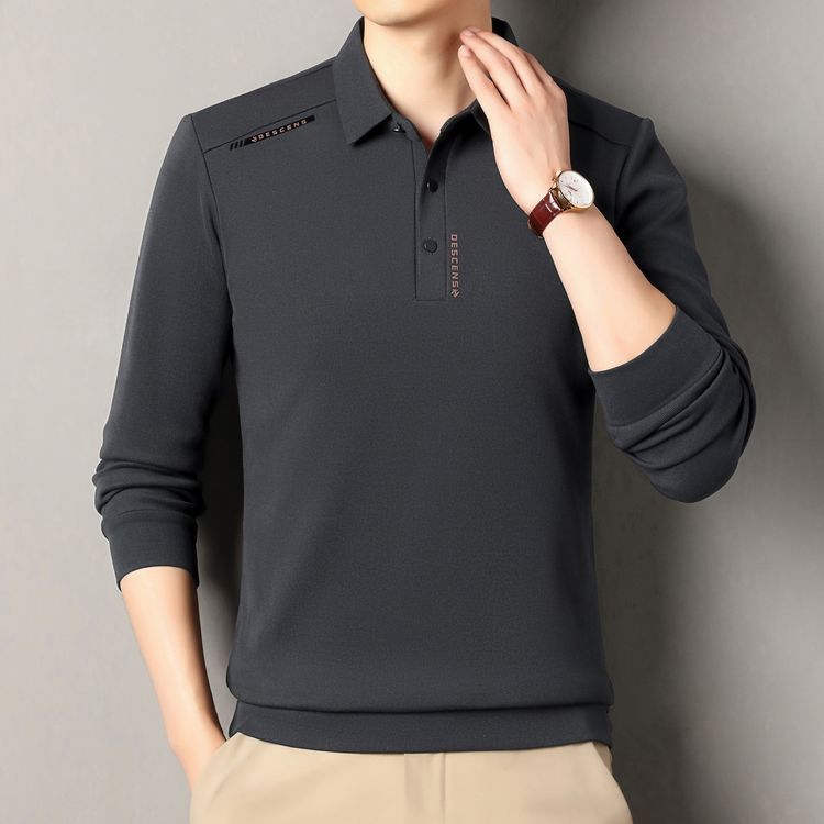 Herren modisches Langarm-Polo-Shirt mit hochfunktionalem Material Echoarchiv