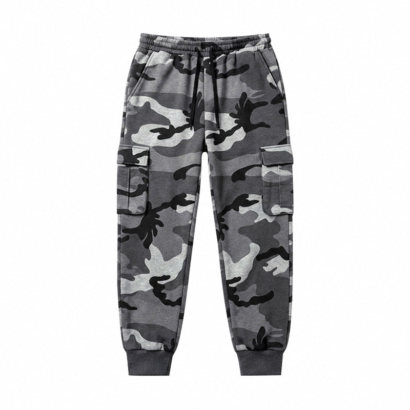 Herren Cargohose im Jogger-Stil mit elastischem Bund, Kordelzug und Mehrfachtaschen Echoarchiv