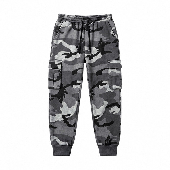 Herren Cargohose im Jogger-Stil mit elastischem Bund, Kordelzug und Mehrfachtaschen Echoarchiv