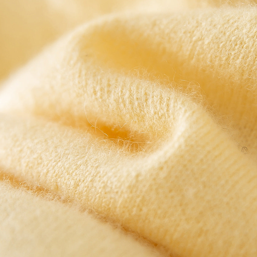Damen Feinstrick-Pullover mit plüschiger Elefanten-Intarsia und Rippbündchen Echoarchiv