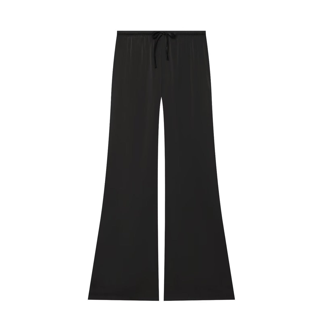 Damen Weite Satin-Hose mit elastischem Tunnelzugbund und Polka-Dot-Muster Echo Archiv