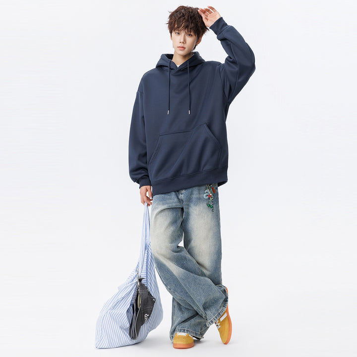 Unisex Oversize Kapuzenpullover mit Kängurutasche und weichem Fleece-Innenfutter Echo Archiv