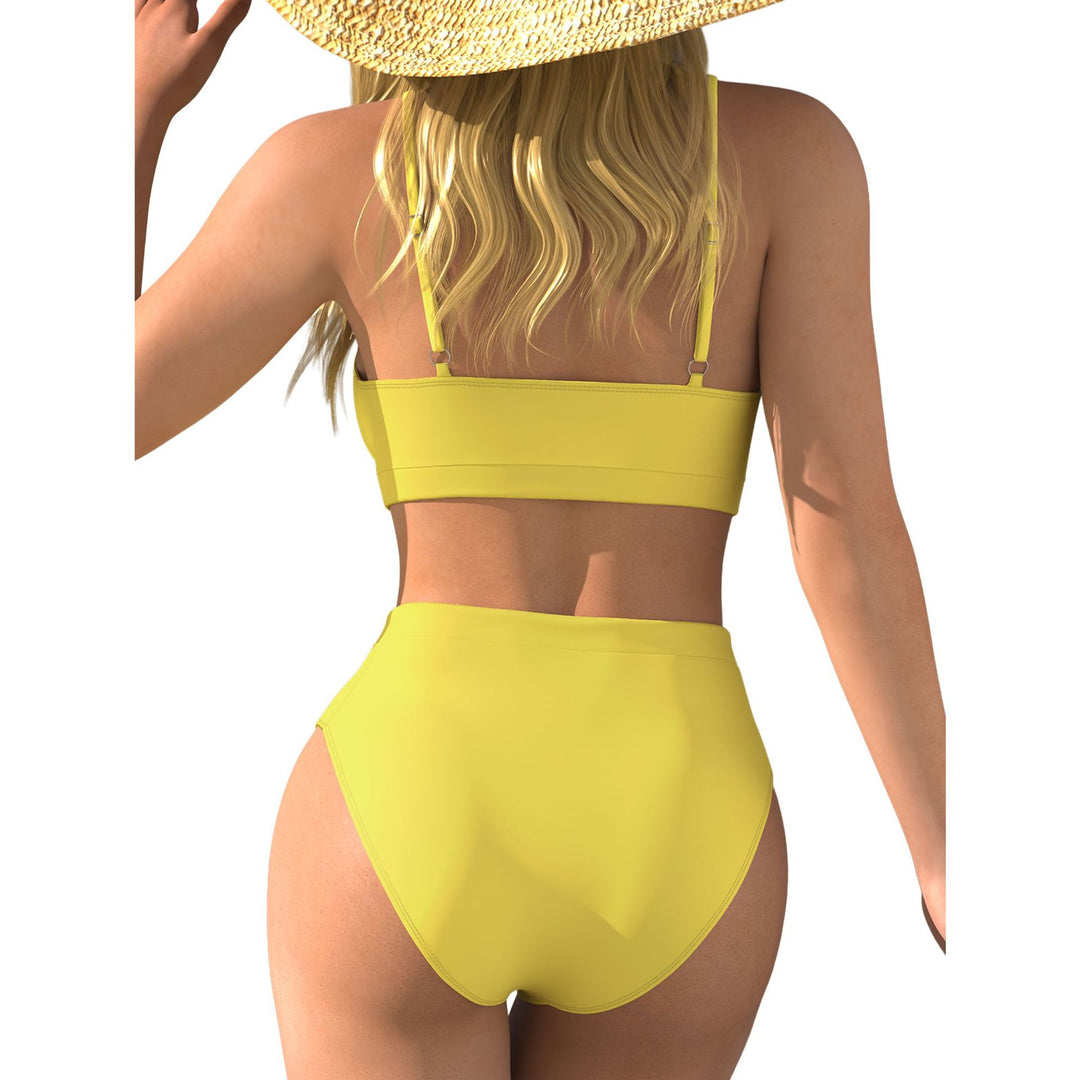 Damen Hochtaillierter Bikini mit Crop-Top Echo Archiv