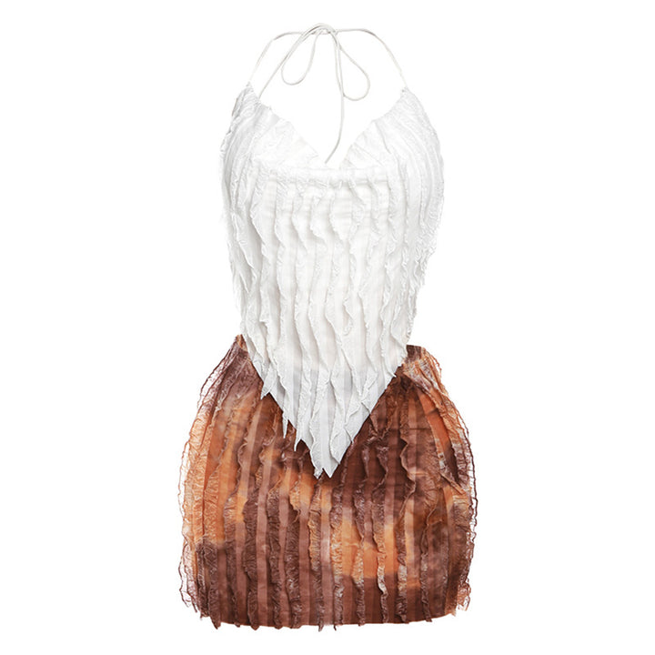 Damen Figurumspielendes Kleid mit raffinierten Falten und tiefem V-Ausschnitt Echo Archiv