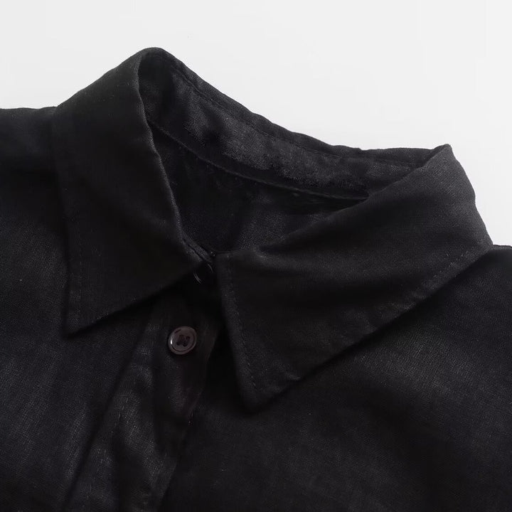 Damen Oversize-Hemdbluse mit verlängertem Rückenteil, kastigem Schnitt und durchgehender Knopfleiste Echo Archiv