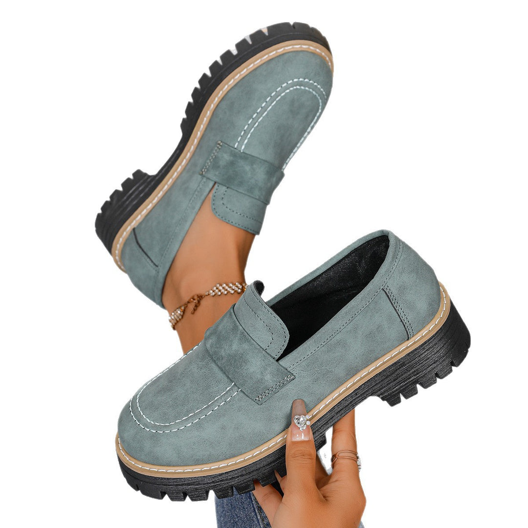 Damen Chunky Loafer mit profilierter Lug-Sohle und Velours‑Optik Echo Archiv