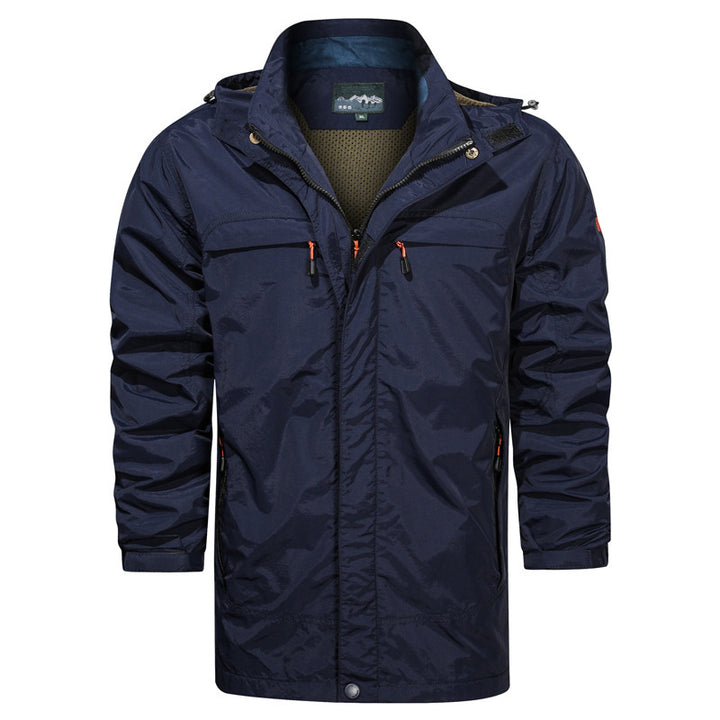 Herren Langer wasserabweisender Fieldparka mit Kapuze atmungsaktivem Meshfutter und Multifunktions‑Taschen – Taviero