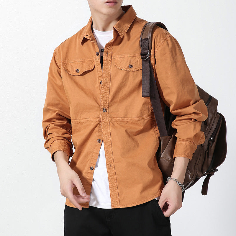 Herren Overshirt aus Baumwoll-Twill mit Brustklappen und entspanntem Regular-Fit Echo Archiv