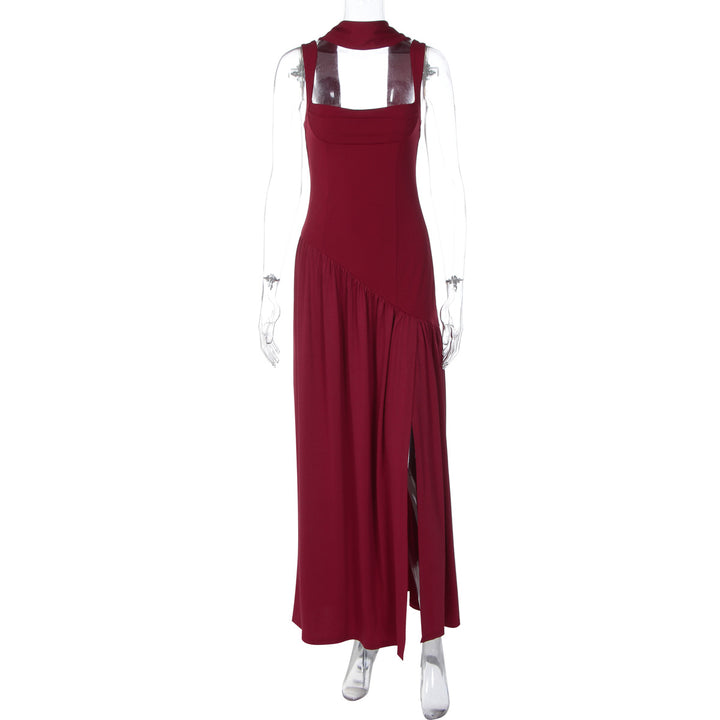 Damen Elegantes Abendkleid mit asymmetrischem Schnitt und tiefem Schlitz Echo Archiv
