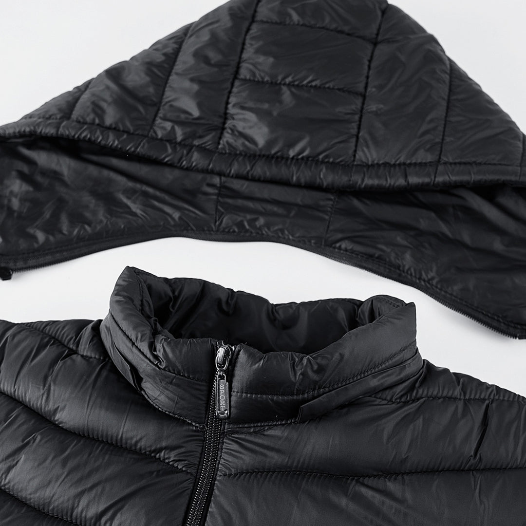 Herren Ultraleichte gesteppte Kapuzenjacke mit Thermofüllung & Packable‑Design Echoarchiv