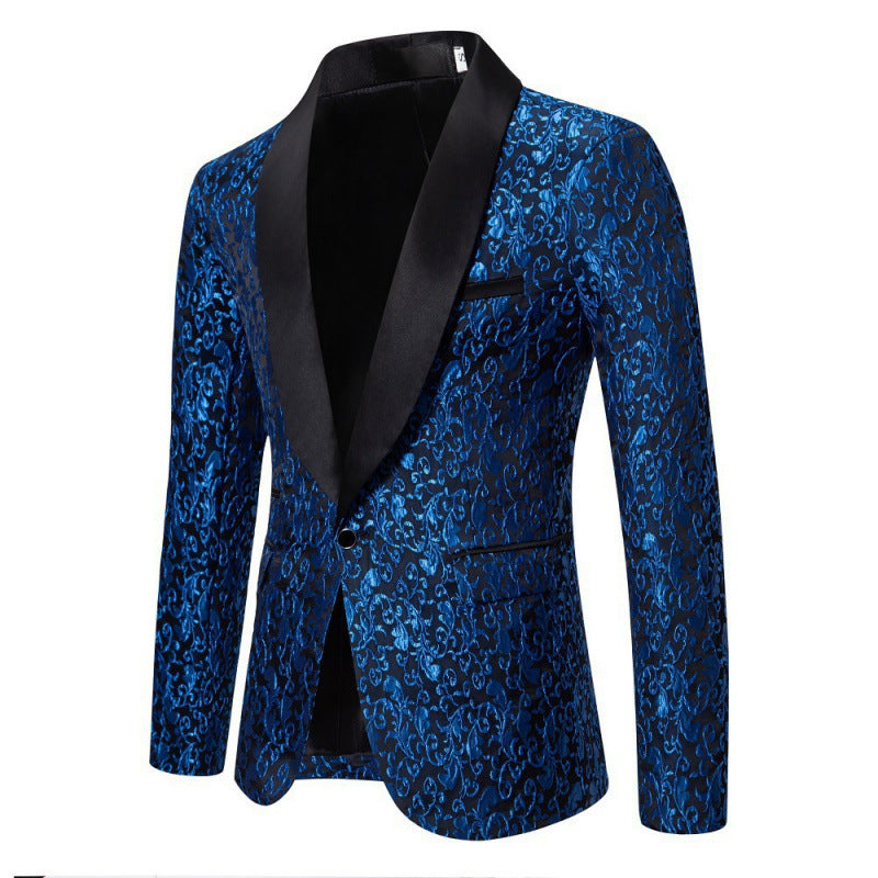 Herren Luxus Smoking-Blazer mit floralem Jacquard-Muster Echoarchiv