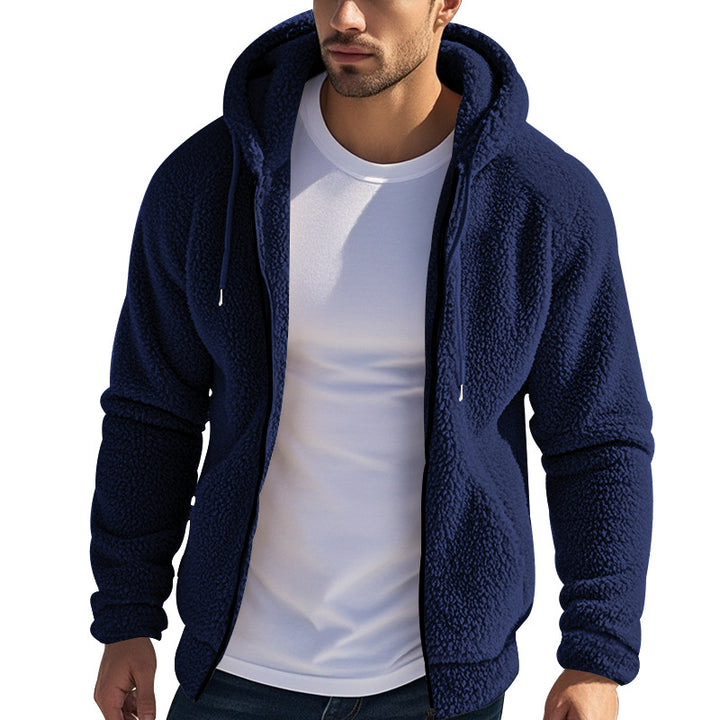 Herren Fleece-Hoodie mit Reißverschluss und Kängurutasche Echoarchiv