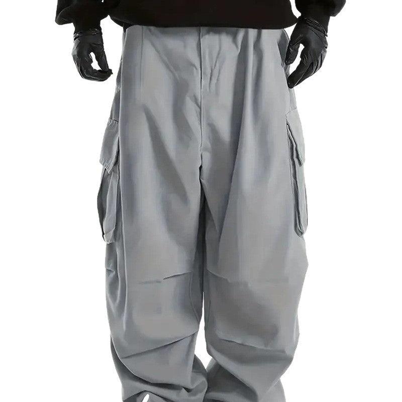 Herren Weite Utility-Cargohose mit übergroßen Klappentaschen & elastischem Tunnelzugbund Echo Archiv