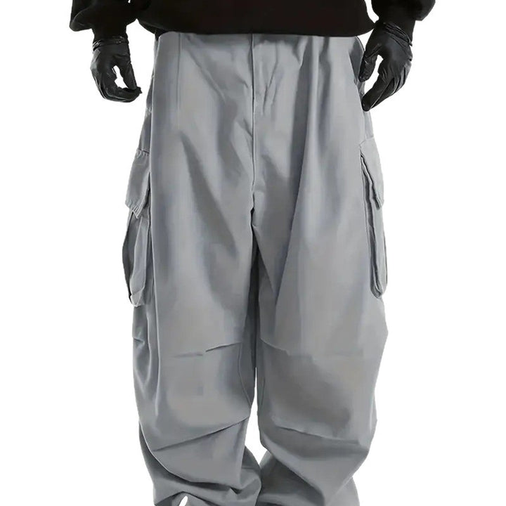 Herren Weite Utility-Cargohose mit übergroßen Klappentaschen & elastischem Tunnelzugbund Echo Archiv
