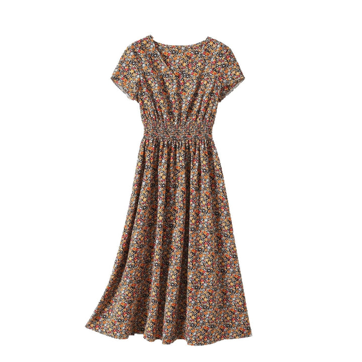 Damen Sommerliches Midikleid mit elastischem Bund und floralen Mustern Echo Archiv