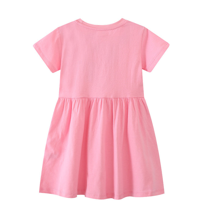 Mädchen Kurzarm Kleid mit bezauberndem Einhorn-Design Echo Archiv
