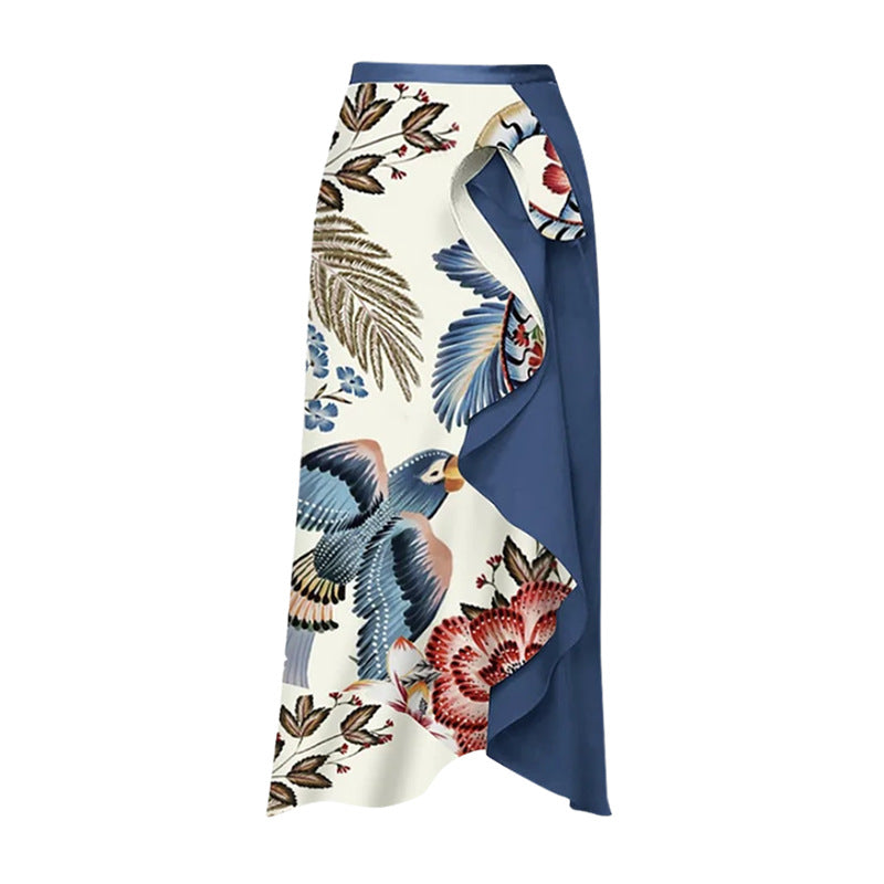 Damen Badeanzug-Set mit floralen Rüschen und taillierter Shorts Echo Archiv