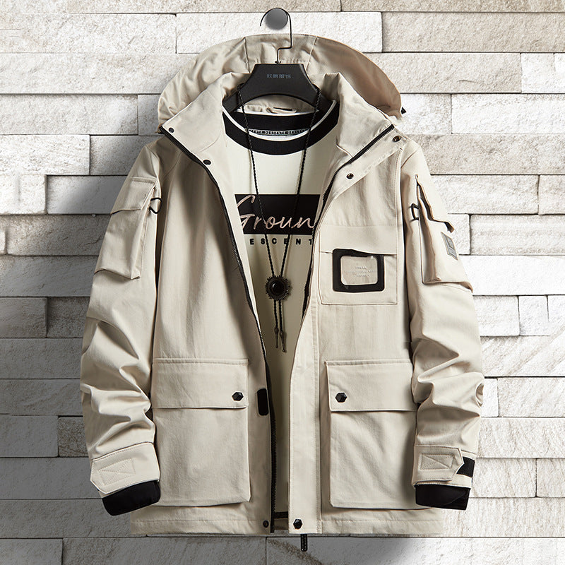 Herren Urbaner Tech-Parka mit Kapuze, Multifunktionstaschen und Thermoisolierung Echo Archiv
