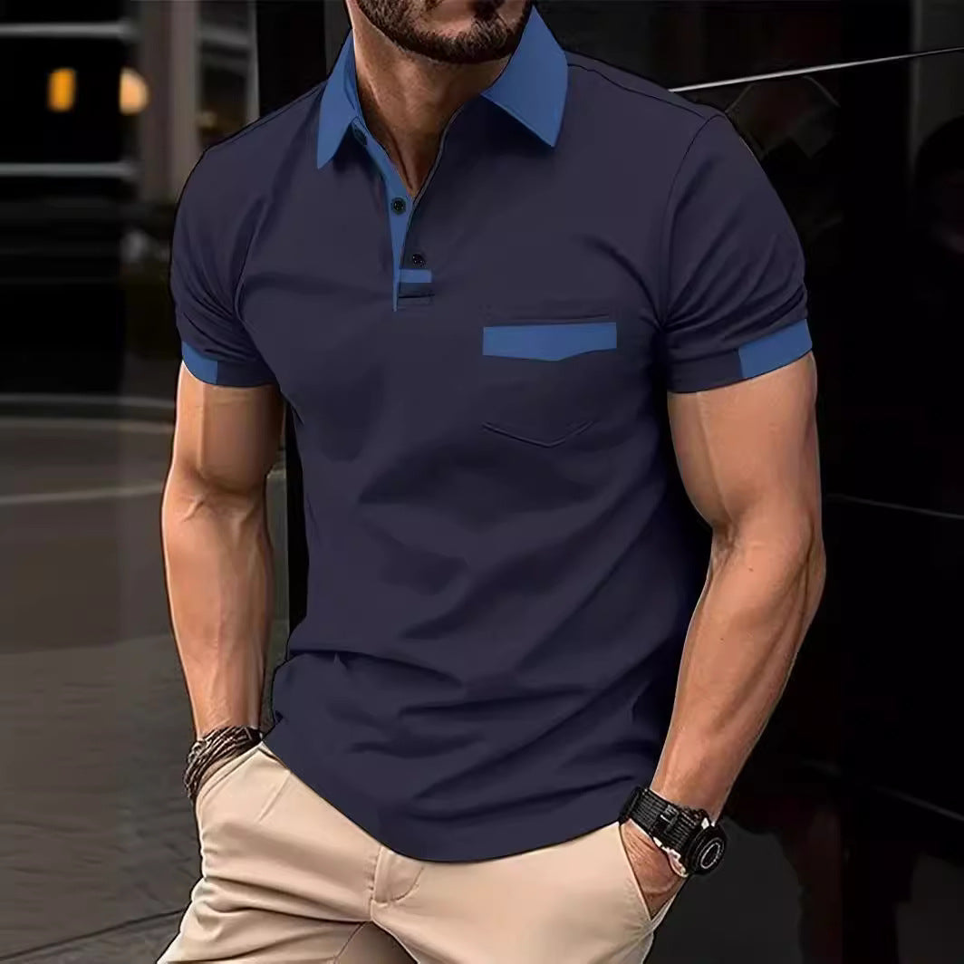 Herren Poloshirt mit kontrastierenden Details Echoarchiv