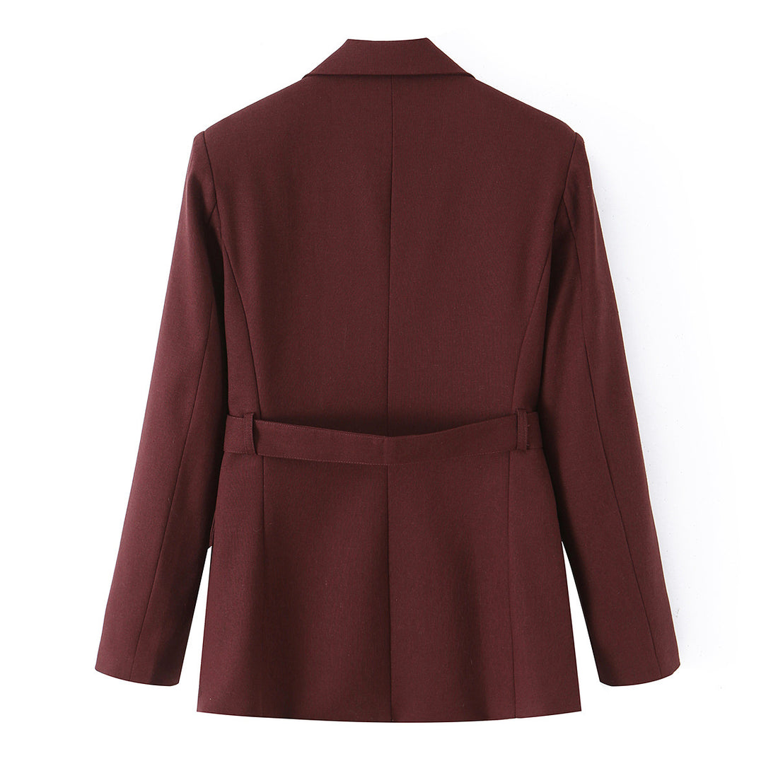 Damen Tailliertes Blazer- und Midirock-Set mit Zierkettengürtel Echoarchiv