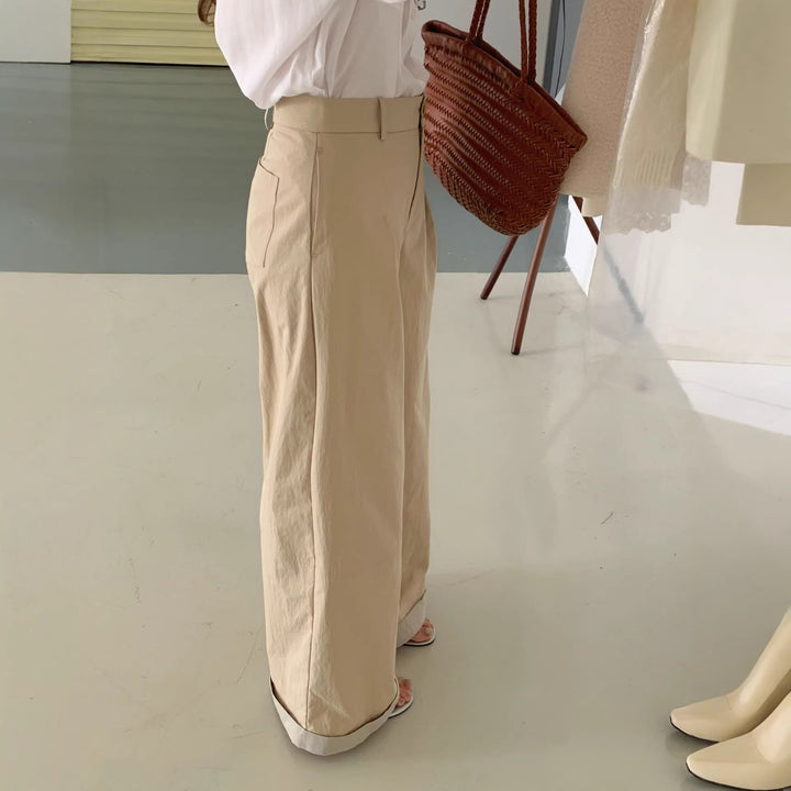 Damen Modische Chinohose mit weitem Schnitt Echo Archiv