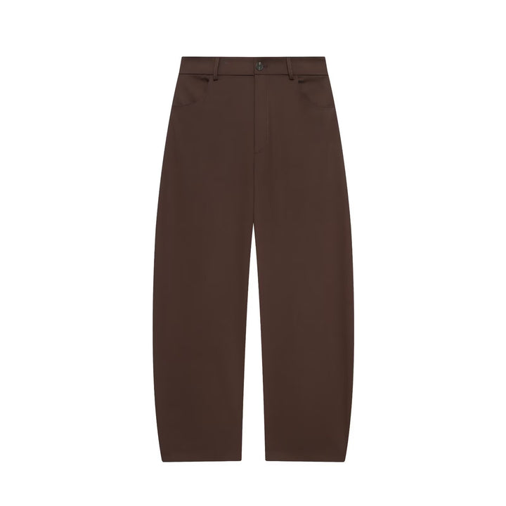 Damen Highwaist-Cropped-Hose mit weitem Bein und geradem Saum Echoarchiv