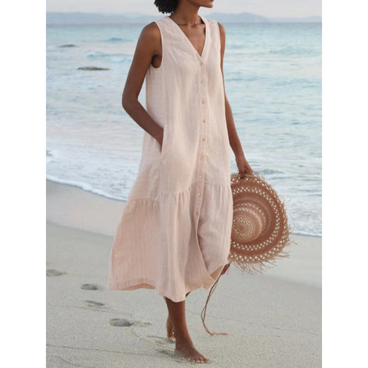Damen Sommerliches Leinenkleid Echoarchiv