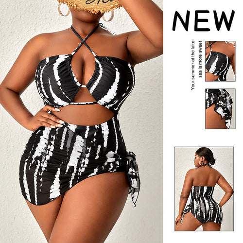 Damen Hoch taillierter Bikini mit raffiniertem Wickel-Design Echo Archiv