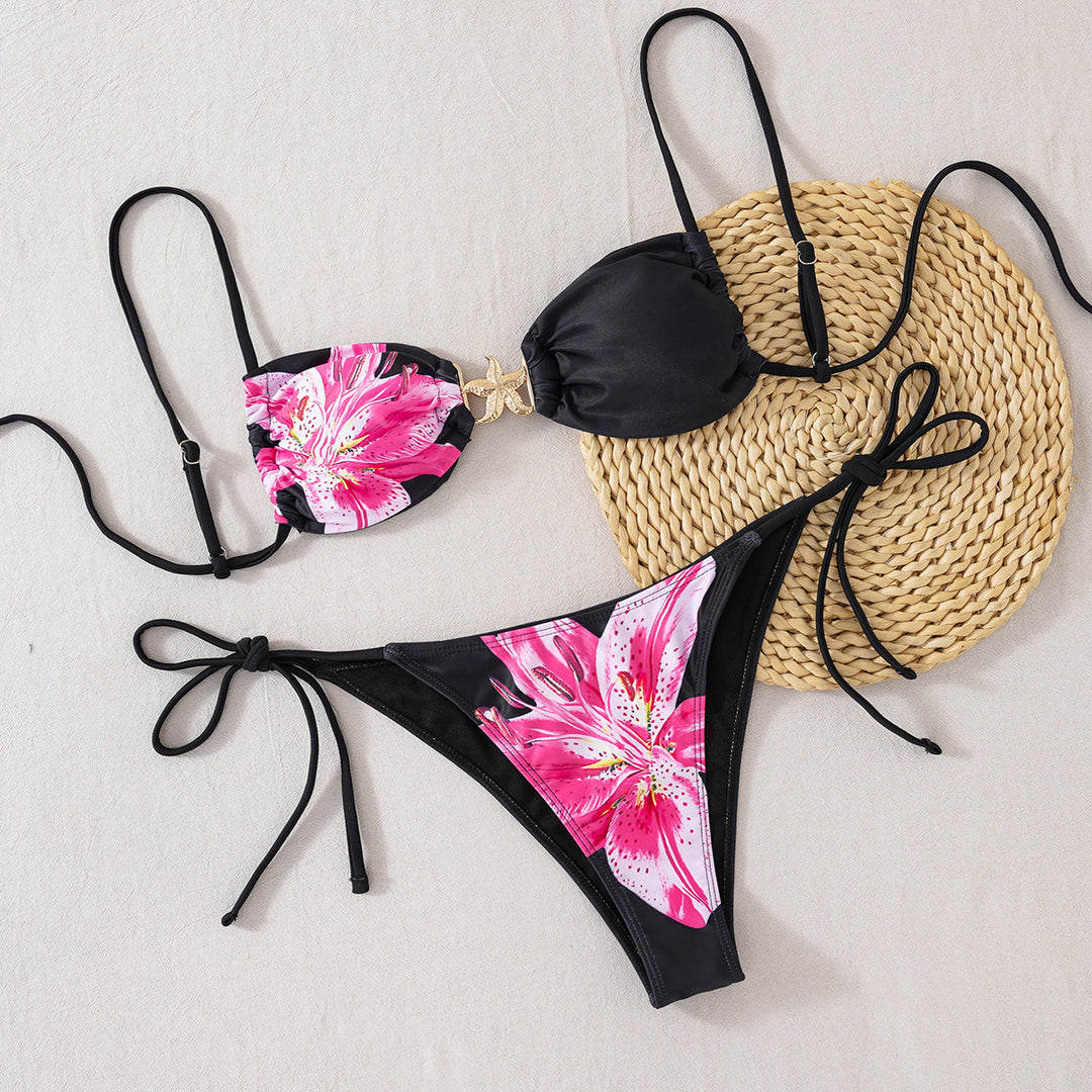 Damen Push-Up Bikini mit glamourösem Gold-Detail Echo Archiv